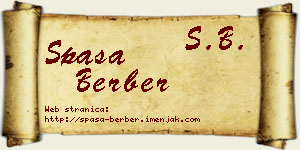 Spasa Berber vizit kartica
